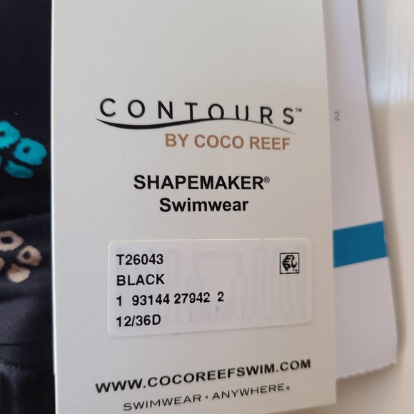 Coco Reef Diamond Wrap Tankini Top Sz 12 /36D - Picture 4 of 5